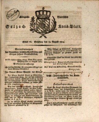 Königlich baierisches Salzach-Kreis-Blatt Freitag 19. August 1814