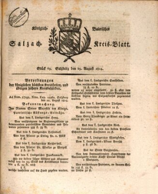 Königlich baierisches Salzach-Kreis-Blatt Montag 29. August 1814