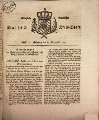 Königlich baierisches Salzach-Kreis-Blatt Montag 12. September 1814