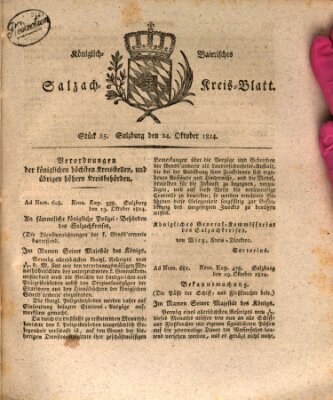 Königlich baierisches Salzach-Kreis-Blatt Montag 24. Oktober 1814