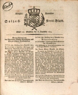 Königlich baierisches Salzach-Kreis-Blatt Freitag 16. Dezember 1814