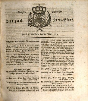 Königlich baierisches Salzach-Kreis-Blatt Freitag 20. Januar 1815