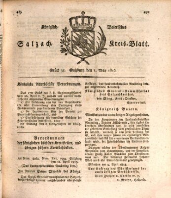 Königlich baierisches Salzach-Kreis-Blatt Montag 1. Mai 1815