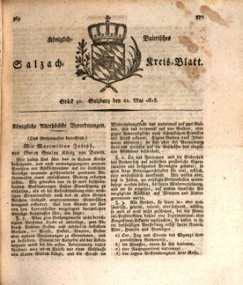 Königlich baierisches Salzach-Kreis-Blatt Montag 22. Mai 1815