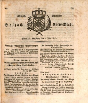 Königlich baierisches Salzach-Kreis-Blatt Freitag 9. Juni 1815