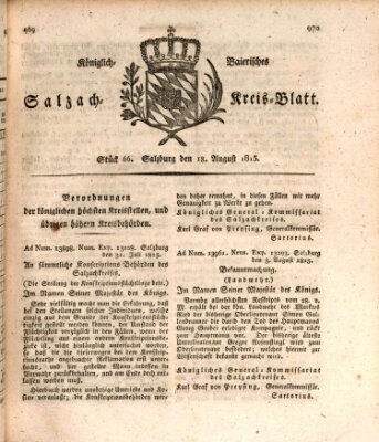 Königlich baierisches Salzach-Kreis-Blatt Freitag 18. August 1815