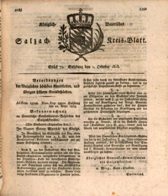 Königlich baierisches Salzach-Kreis-Blatt Montag 2. Oktober 1815