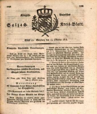 Königlich baierisches Salzach-Kreis-Blatt Montag 23. Oktober 1815