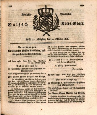 Königlich baierisches Salzach-Kreis-Blatt Montag 30. Oktober 1815