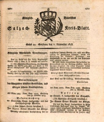 Königlich baierisches Salzach-Kreis-Blatt Montag 6. November 1815