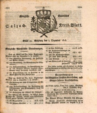 Königlich baierisches Salzach-Kreis-Blatt Freitag 8. Dezember 1815