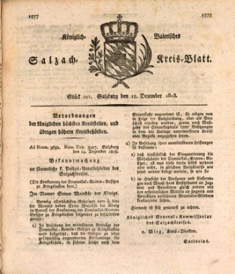 Königlich baierisches Salzach-Kreis-Blatt Montag 18. Dezember 1815