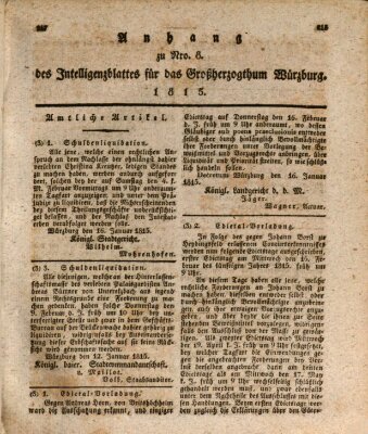 Königlich-baierisches Intelligenzblatt für das Großherzogthum Würzburg (Würzburger Intelligenzblatt) Samstag 21. Januar 1815