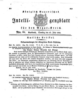 Königlich Bayerisches Intelligenzblatt für den Rezat-Kreis (Ansbacher Intelligenz-Zeitung) Samstag 26. Juli 1828