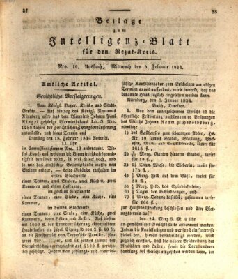 Königlich Bayerisches Intelligenzblatt für den Rezat-Kreis (Ansbacher Intelligenz-Zeitung) Mittwoch 5. Februar 1834