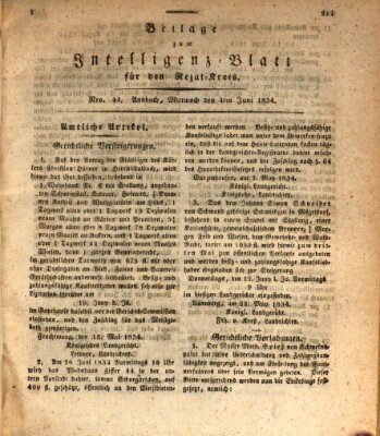 Königlich Bayerisches Intelligenzblatt für den Rezat-Kreis (Ansbacher Intelligenz-Zeitung) Mittwoch 4. Juni 1834