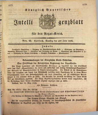 Königlich Bayerisches Intelligenzblatt für den Rezat-Kreis (Ansbacher Intelligenz-Zeitung) Samstag 4. Juni 1836