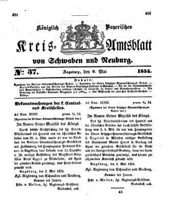 Königlich Bayerisches Kreis-Amtsblatt von Schwaben und Neuburg Dienstag 9. Mai 1854