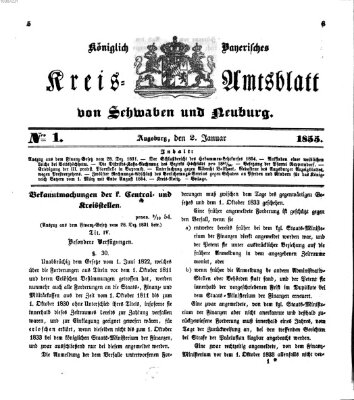 Königlich Bayerisches Kreis-Amtsblatt von Schwaben und Neuburg Dienstag 2. Januar 1855