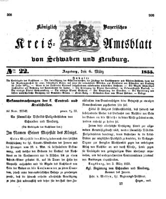 Königlich Bayerisches Kreis-Amtsblatt von Schwaben und Neuburg Dienstag 6. März 1855