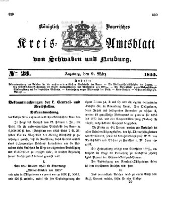 Königlich Bayerisches Kreis-Amtsblatt von Schwaben und Neuburg Freitag 9. März 1855