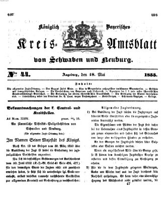 Königlich Bayerisches Kreis-Amtsblatt von Schwaben und Neuburg Freitag 18. Mai 1855