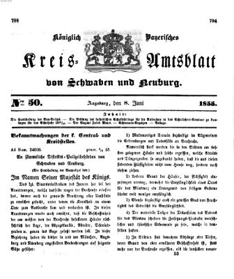 Königlich Bayerisches Kreis-Amtsblatt von Schwaben und Neuburg Freitag 8. Juni 1855