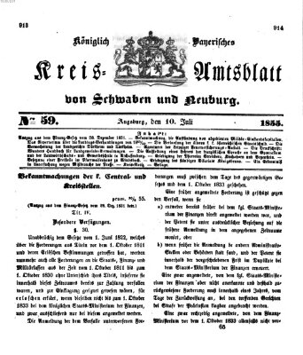 Königlich Bayerisches Kreis-Amtsblatt von Schwaben und Neuburg Dienstag 10. Juli 1855