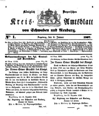 Königlich Bayerisches Kreis-Amtsblatt von Schwaben und Neuburg Freitag 2. Januar 1857