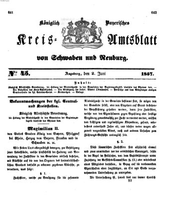 Königlich Bayerisches Kreis-Amtsblatt von Schwaben und Neuburg Dienstag 2. Juni 1857