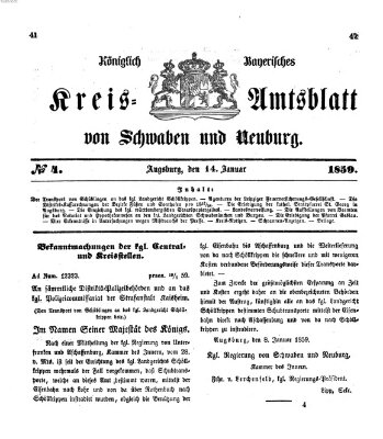 Königlich Bayerisches Kreis-Amtsblatt von Schwaben und Neuburg Freitag 14. Januar 1859