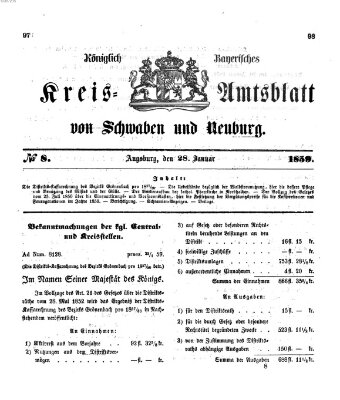 Königlich Bayerisches Kreis-Amtsblatt von Schwaben und Neuburg Freitag 28. Januar 1859