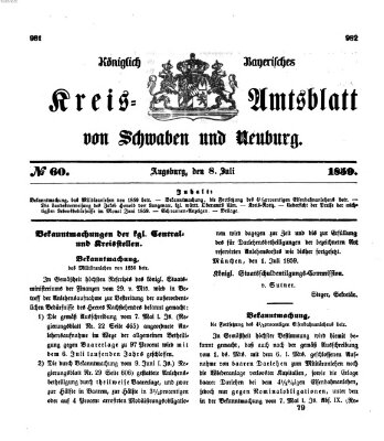 Königlich Bayerisches Kreis-Amtsblatt von Schwaben und Neuburg Freitag 8. Juli 1859