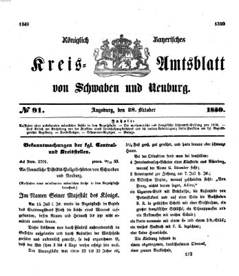 Königlich Bayerisches Kreis-Amtsblatt von Schwaben und Neuburg Freitag 28. Oktober 1859