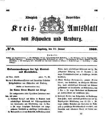 Königlich Bayerisches Kreis-Amtsblatt von Schwaben und Neuburg Dienstag 31. Januar 1860