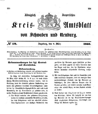 Königlich Bayerisches Kreis-Amtsblatt von Schwaben und Neuburg Dienstag 6. März 1860