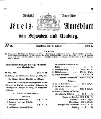 Königlich Bayerisches Kreis-Amtsblatt von Schwaben und Neuburg Dienstag 8. Januar 1861