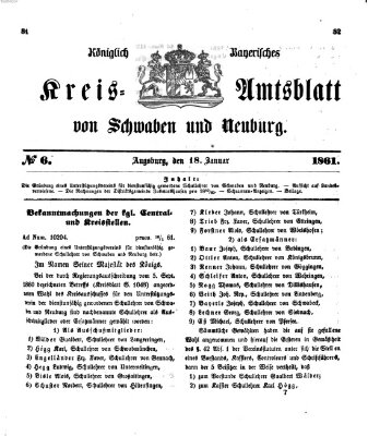 Königlich Bayerisches Kreis-Amtsblatt von Schwaben und Neuburg Freitag 18. Januar 1861