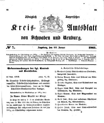 Königlich Bayerisches Kreis-Amtsblatt von Schwaben und Neuburg Dienstag 22. Januar 1861