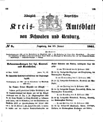 Königlich Bayerisches Kreis-Amtsblatt von Schwaben und Neuburg Freitag 25. Januar 1861