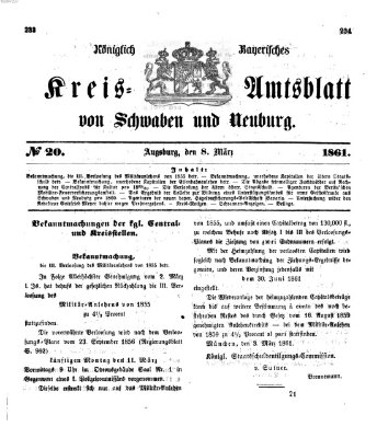 Königlich Bayerisches Kreis-Amtsblatt von Schwaben und Neuburg Freitag 8. März 1861