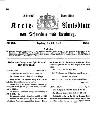 Königlich Bayerisches Kreis-Amtsblatt von Schwaben und Neuburg Dienstag 23. April 1861