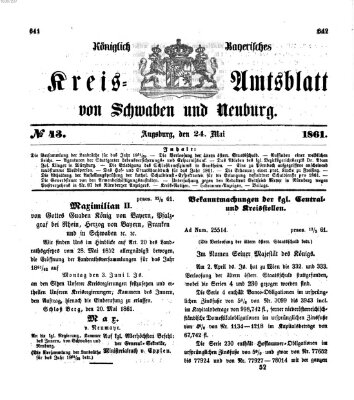 Königlich Bayerisches Kreis-Amtsblatt von Schwaben und Neuburg Freitag 24. Mai 1861