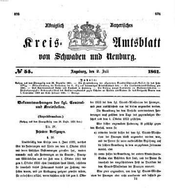 Königlich Bayerisches Kreis-Amtsblatt von Schwaben und Neuburg Dienstag 2. Juli 1861