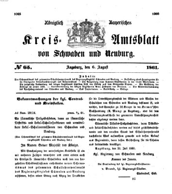 Königlich Bayerisches Kreis-Amtsblatt von Schwaben und Neuburg Dienstag 6. August 1861