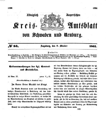 Königlich Bayerisches Kreis-Amtsblatt von Schwaben und Neuburg Dienstag 8. Oktober 1861