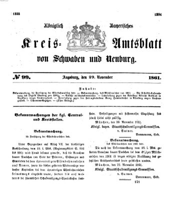 Königlich Bayerisches Kreis-Amtsblatt von Schwaben und Neuburg Freitag 29. November 1861