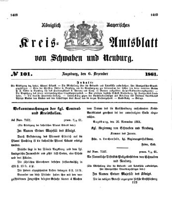 Königlich Bayerisches Kreis-Amtsblatt von Schwaben und Neuburg Freitag 6. Dezember 1861