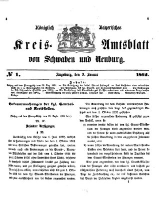 Königlich Bayerisches Kreis-Amtsblatt von Schwaben und Neuburg Freitag 3. Januar 1862