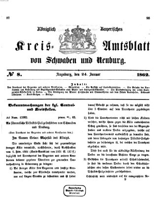 Königlich Bayerisches Kreis-Amtsblatt von Schwaben und Neuburg Freitag 24. Januar 1862